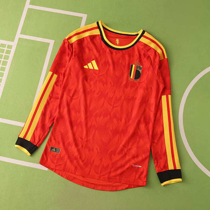 2026 FIFA World Cup Belgium home Long sleeve Player version