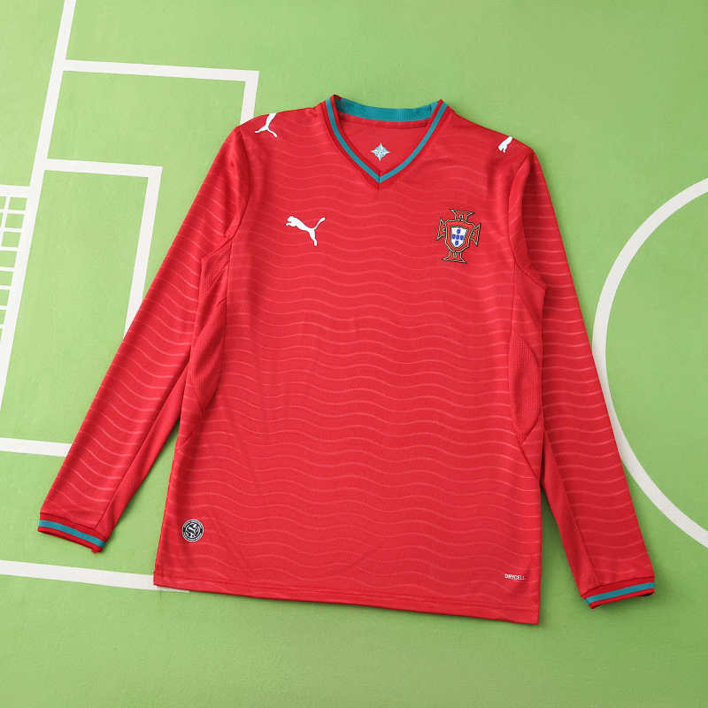 2026 FIFA World Cup Portugal home Long sleeve Fan version