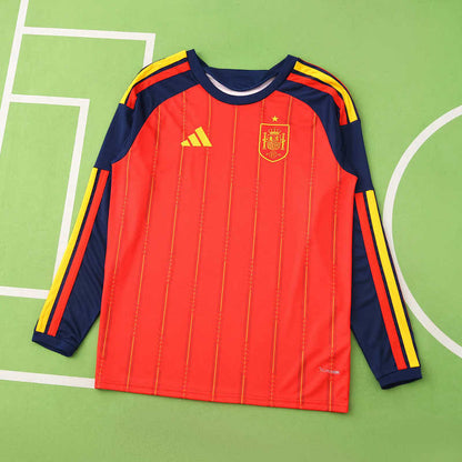 2026 FIFA World Cup Spain home Long sleeve Fan version