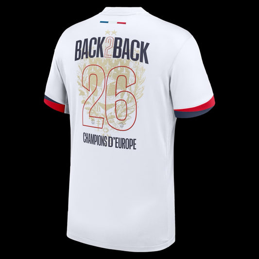 Paris Saint-Germain AWAY Shirt BACK TO BACK Champions of Europe 2026