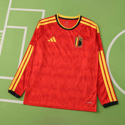 2026 FIFA World Cup Belgium home Long sleeve Fan version