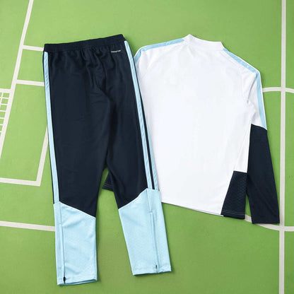 2026 FIFA World Cup Argentina White Half zip training suit set