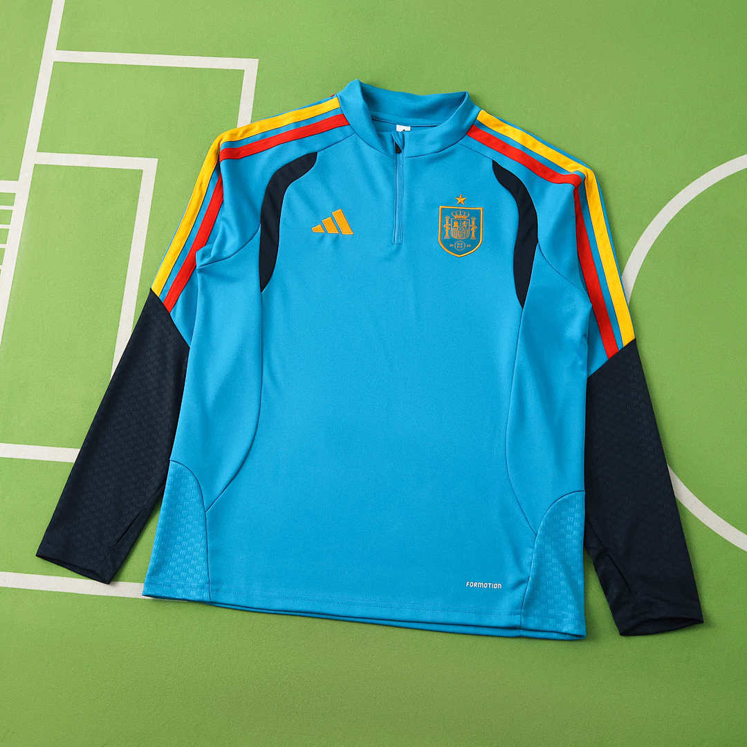 2026 FIFA World Cup Spain lake blue Half pull training suit