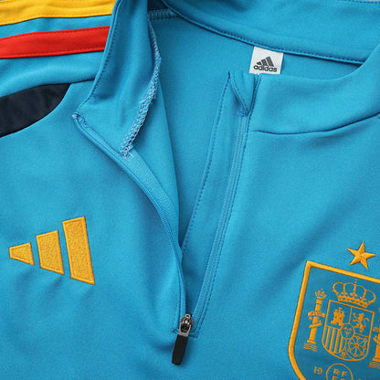 2026 FIFA World Cup Spain lake blue Half pull training suit